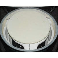 XL Spider holding ceramic stone above ConvEGGtor in XL Big Green Egg